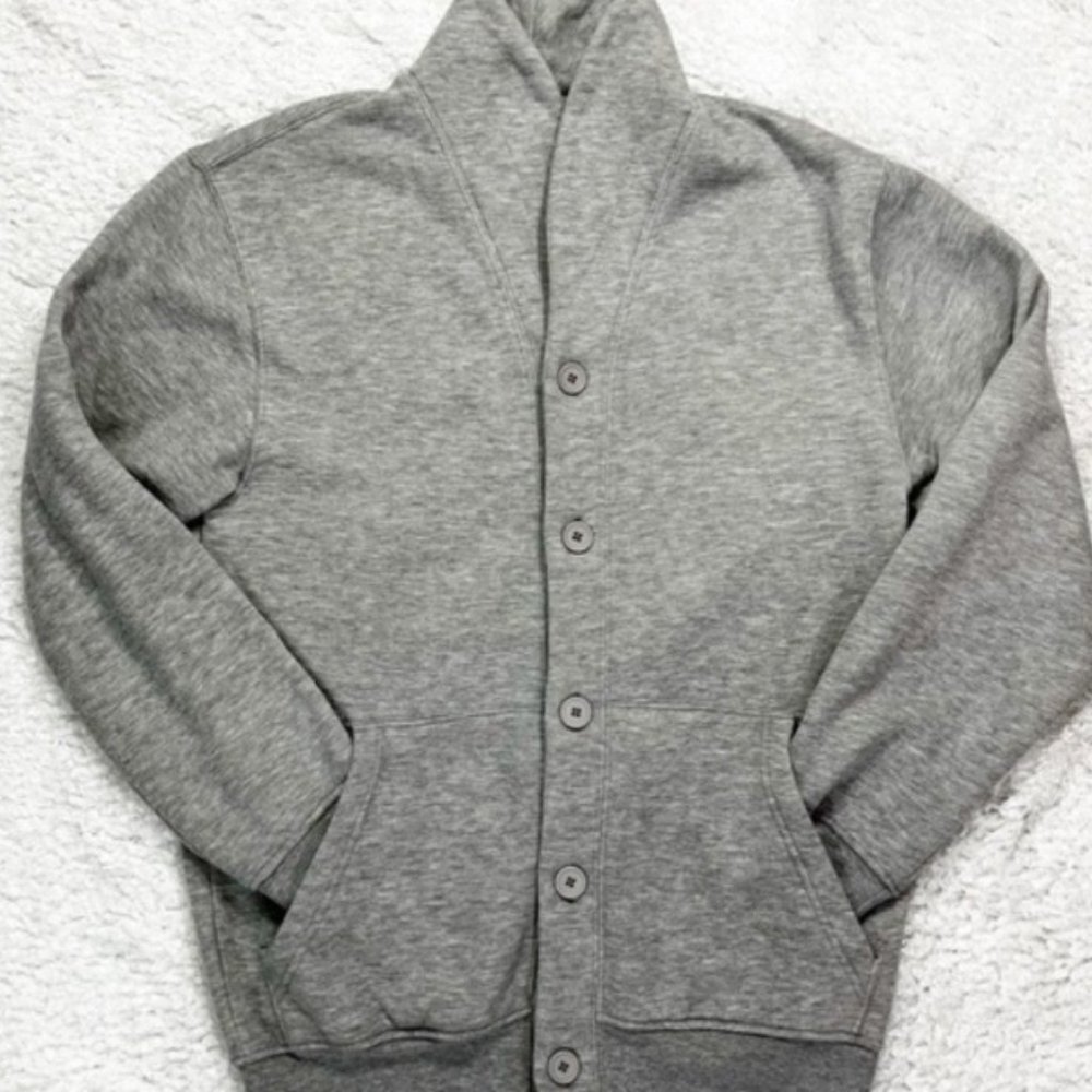 Scandia Woods Gray Cardigan Sweatshirt Jacket